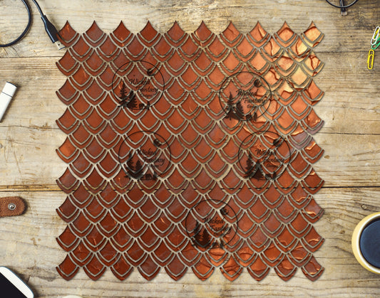 UVDTF Copper Patina Dragon Scales 10"x10" Element