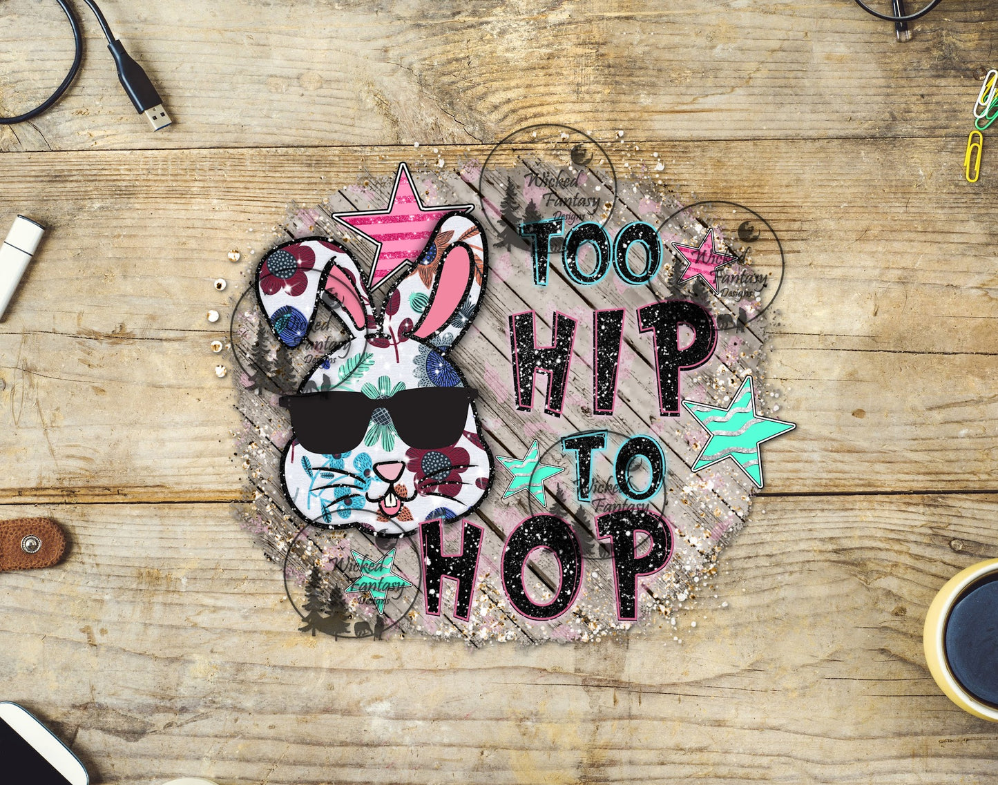 UVDTF Too Hip to Hop Easter Bunny