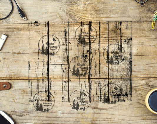 UVDTF Wide Plank Wood Floor Overlay 10x10"
