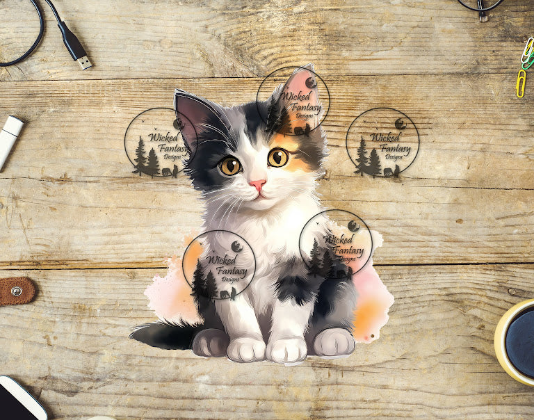 UVDTF Cute Calico Kitten