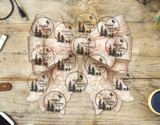 UVDTF Ivory and Blush Lace Bow