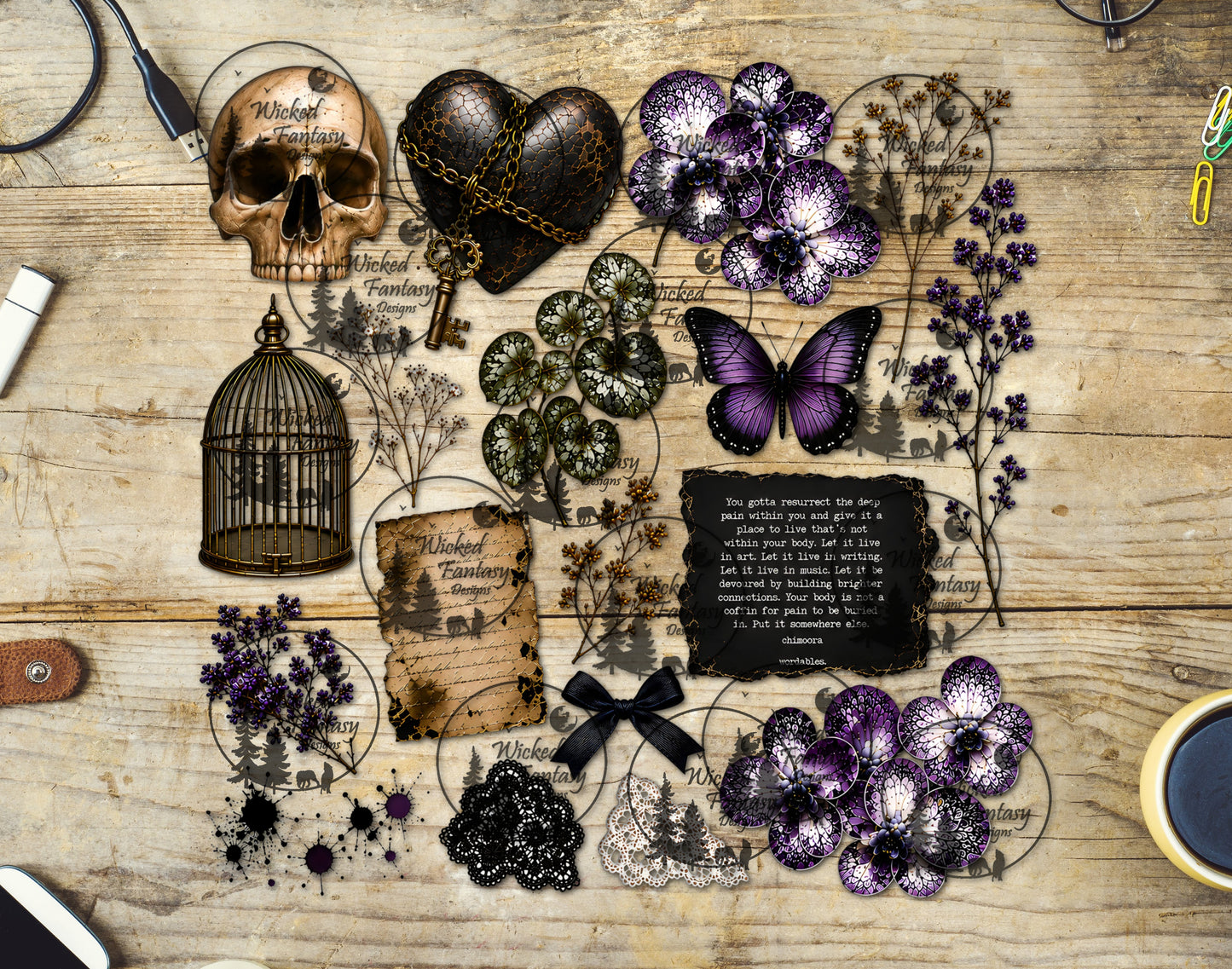 UVDTF Gothic Orchids Element Sheet