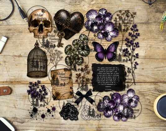 UVDTF Gothic Orchids Element Sheet