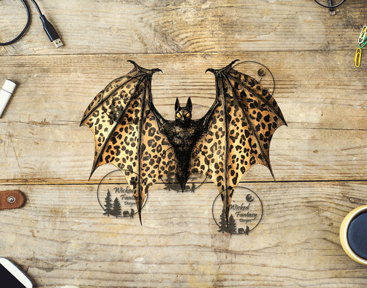 UVDTF Leopard Print Bat