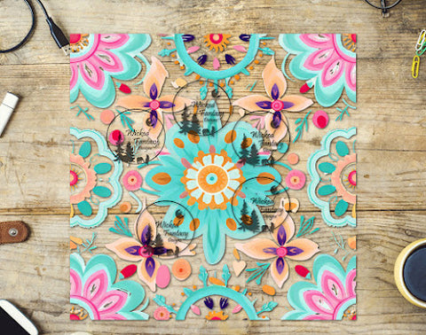 UVDTF Pastel Boho Mandala 20oz 30oz 10"x10" Element