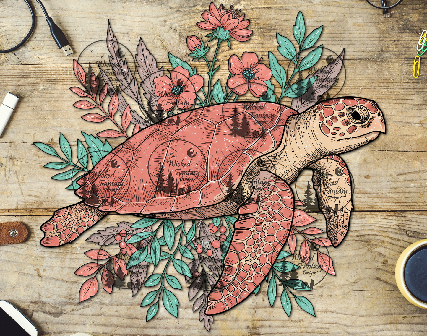 UVDTF Coral Sea Turtle