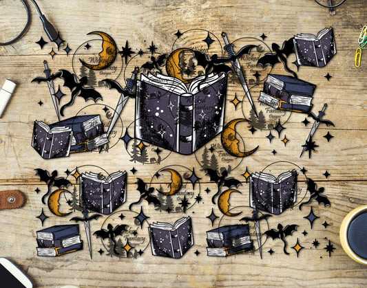 UVDTF Fantasy Dragon Book Lover 20oz 30oz 10"x10"