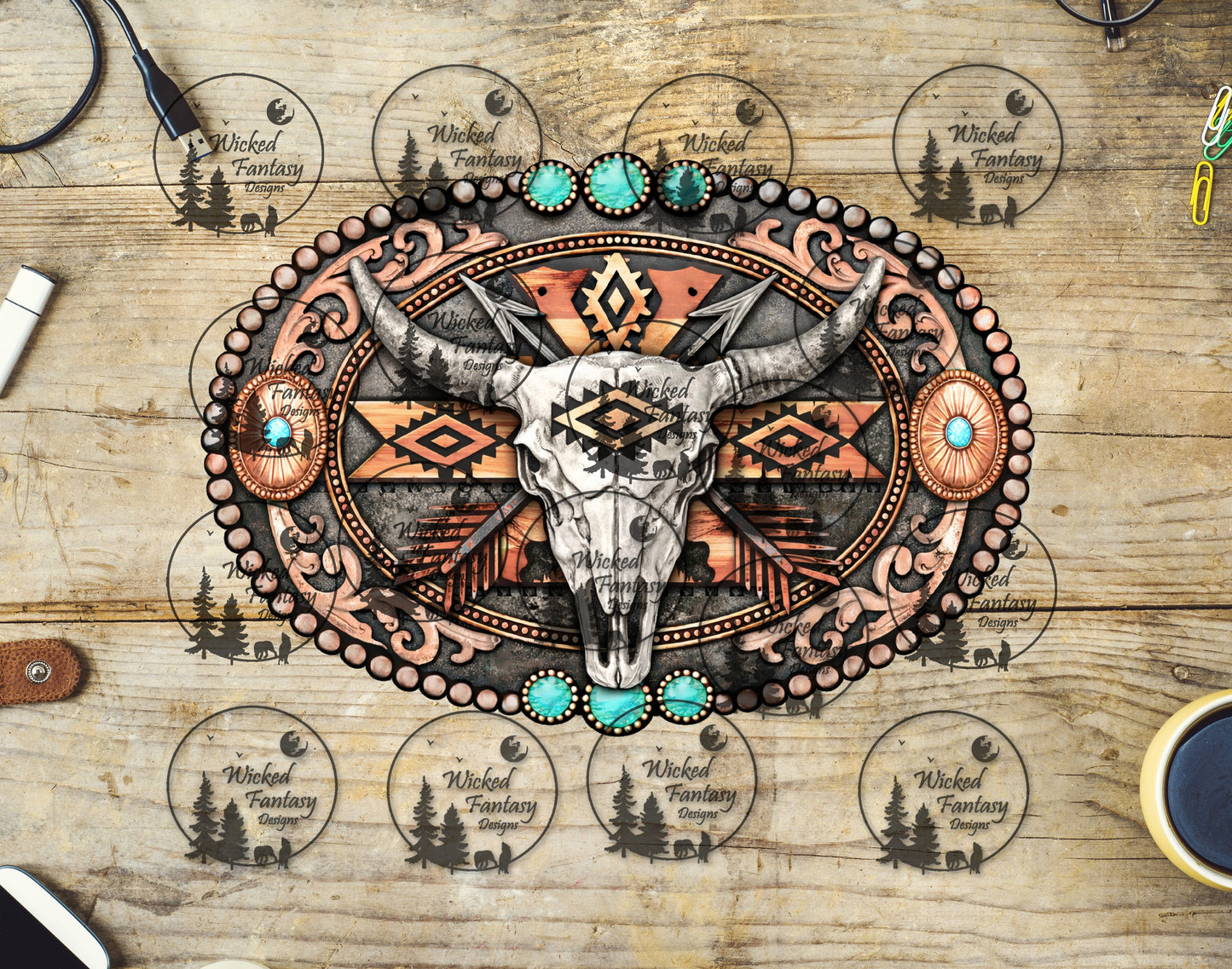 UVDTF Desert Outlaw Belt Buckle
