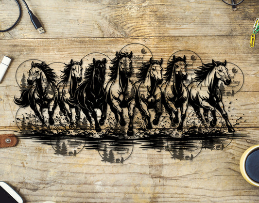 UVDTF Running Horses 16oz 40oz