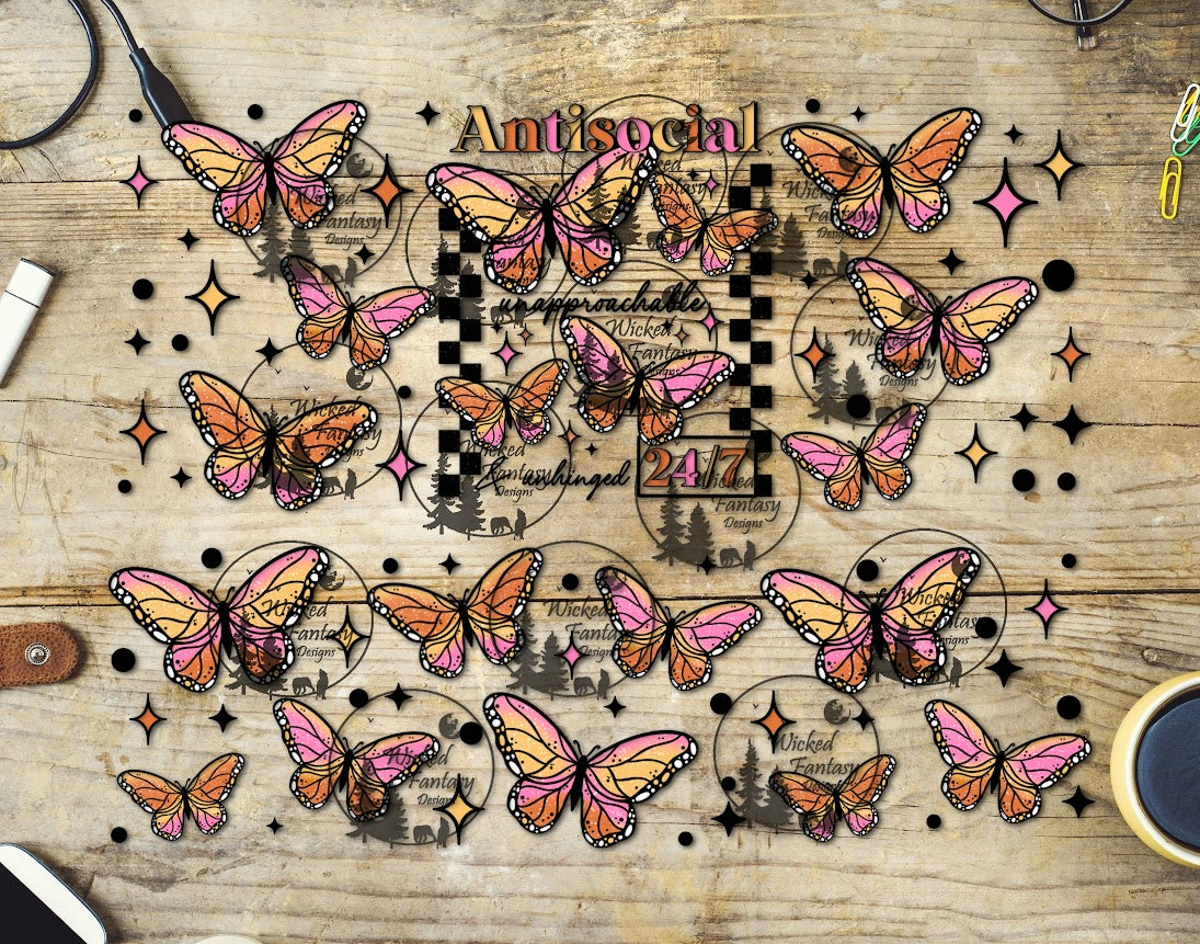 UVDTF Antisocial Unhinged 20oz 30oz 10"x10"