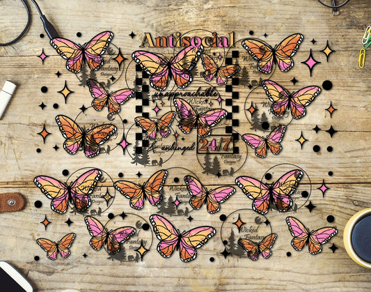 UVDTF Antisocial Unhinged 20oz 30oz 10"x10"