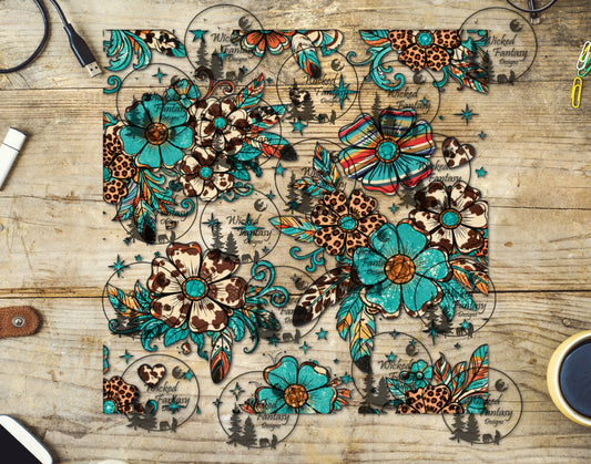 UVDTF Serape Leopard Floral 20oz 30oz