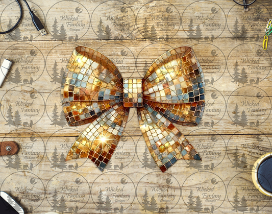 UVDTF Golden Disco Bow