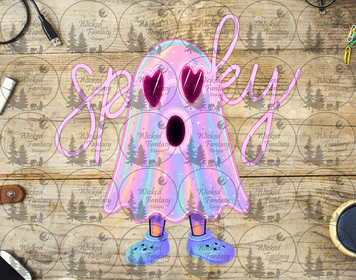 UVDTF Spooky Faux Iridescent Ghost Kid