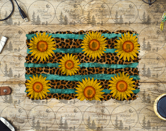 UVDTF Grunge Sunflower and Leopard Patch