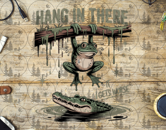 UVDTF Hang In There It Gets Worse Frog and Alligator