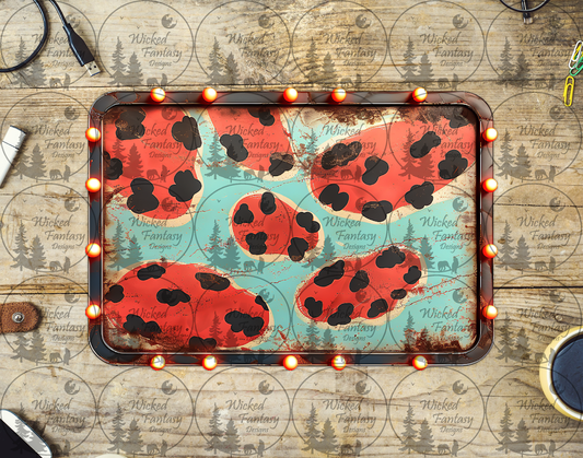 UVDTF Vintage Marquee Sign with Cow Print