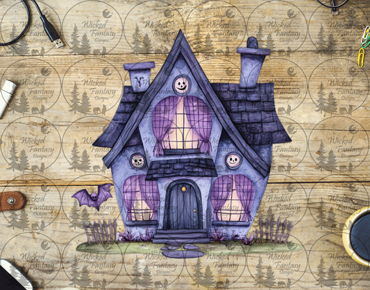 UVDTF Purple Spooky House