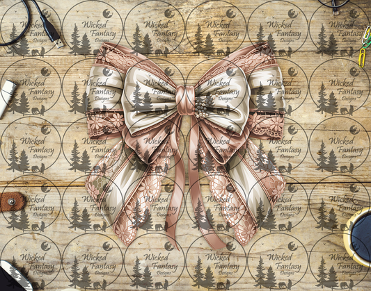 UVDTF Blush and Ivory Lace Bow