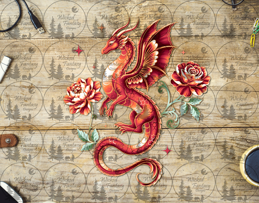 UVDTF Peach Wing and Petal Dragon