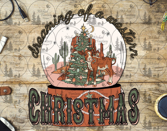 UVDTF Dreaming of a Western Christmas Calf