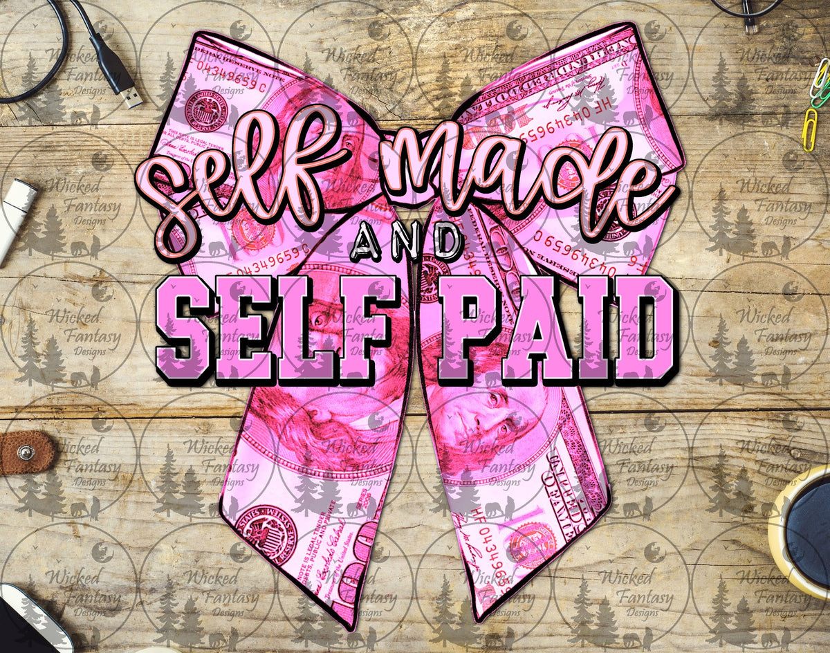 UVDTF Self Made and Self Paid Pink Bow