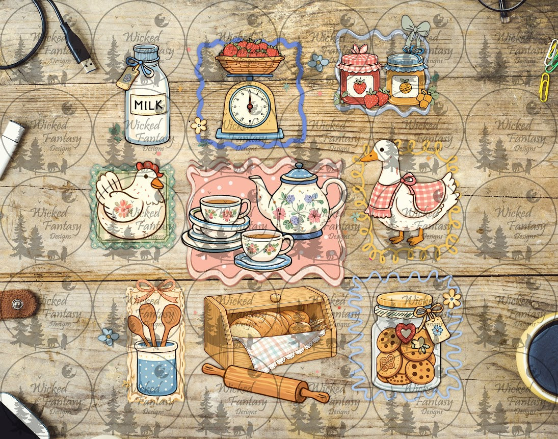 UVDTF Cottage Kitchen 6x7" Element