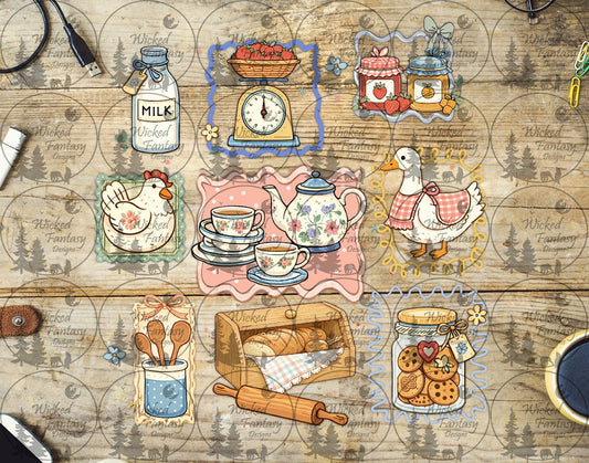 UVDTF Cottage Kitchen 6x7" Element