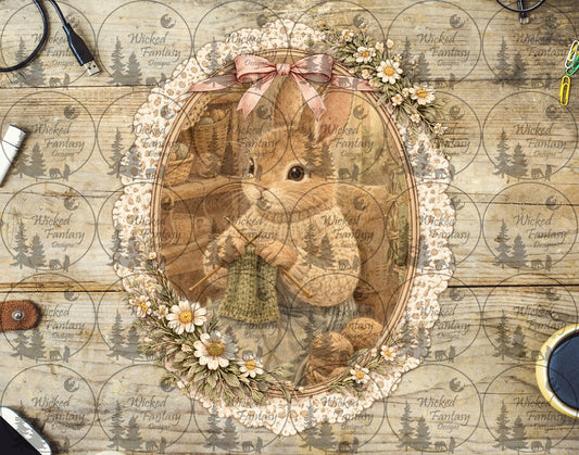 UVDTF Heirloom Knitting Rabbit