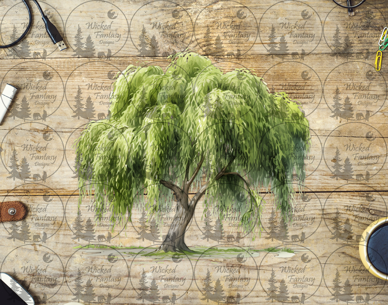 UVDTF Weeping Willow Tree