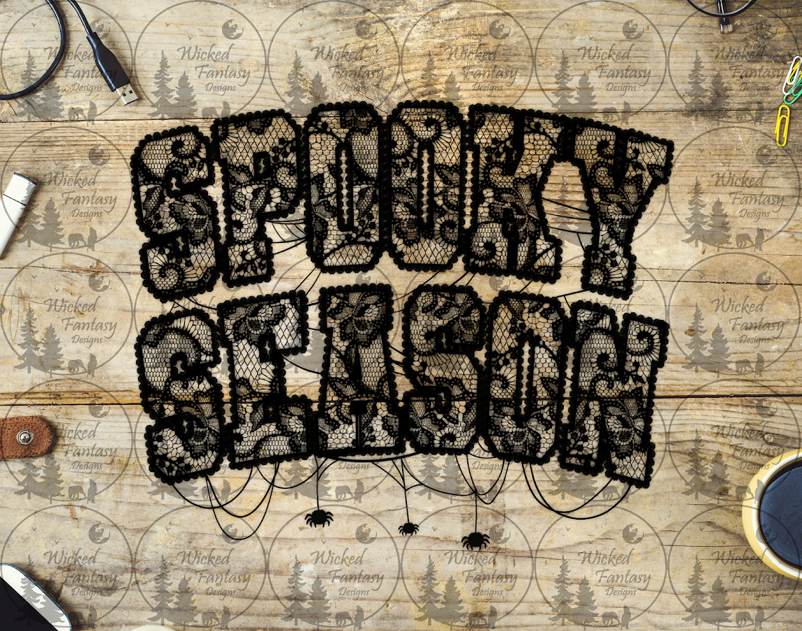 UVDTF Spooky Season Black Lace