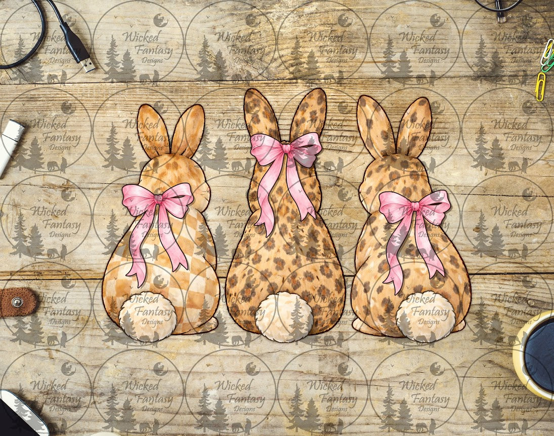 UVDTF Leopard and Checkered Bunnies