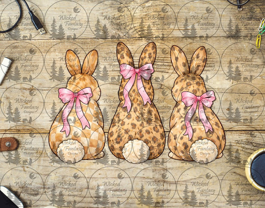 UVDTF Leopard and Checkered Bunnies