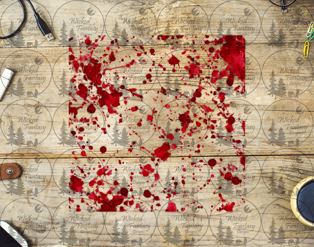 UVDTF Blood Spatter 20oz 30oz 10"x10" Element