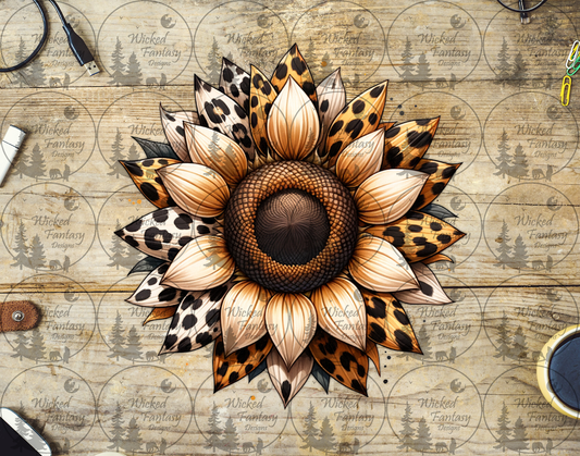 UVDTF Leopard Print Sunflower