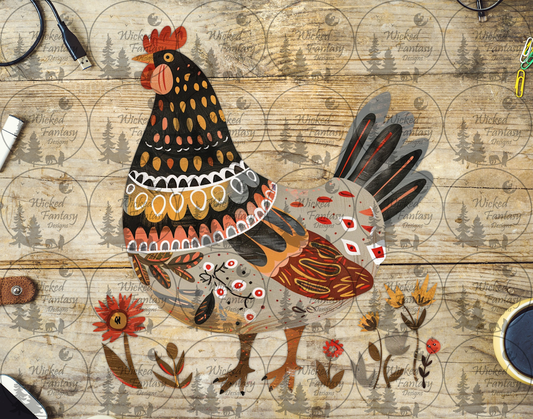 UVDTF Folk Art Hen