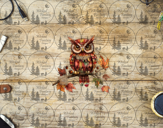 UVDTF Autumn Plaid Owl
