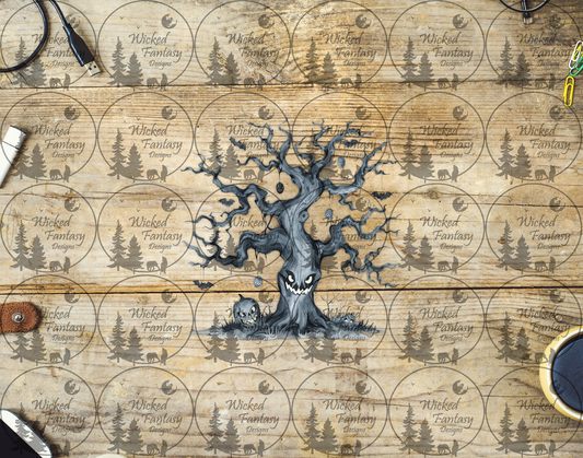 UVDTF Creepy Tree with Jack O Lantern