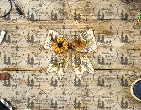 UVDTF Sunflower Bow
