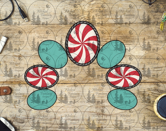 UVDTF Red and White Swirl Arch