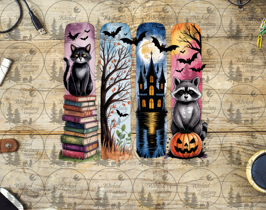 UVDTF Raccoon Black Cat and Spooky Castle Panels