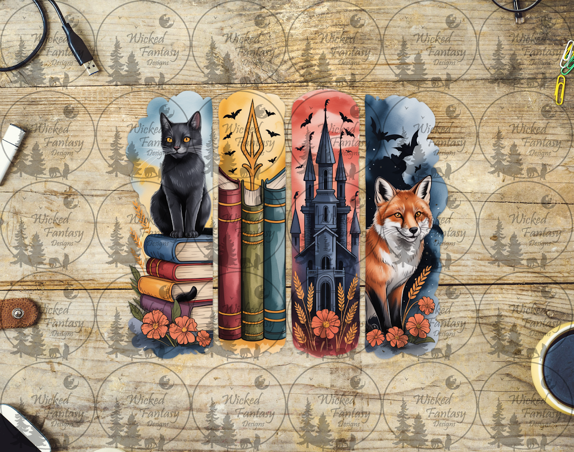 UVDTF Fox Black Cat and Spooky Castle Panels