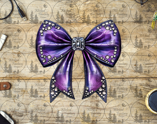 UVDTF Jeweled Purple Bow
