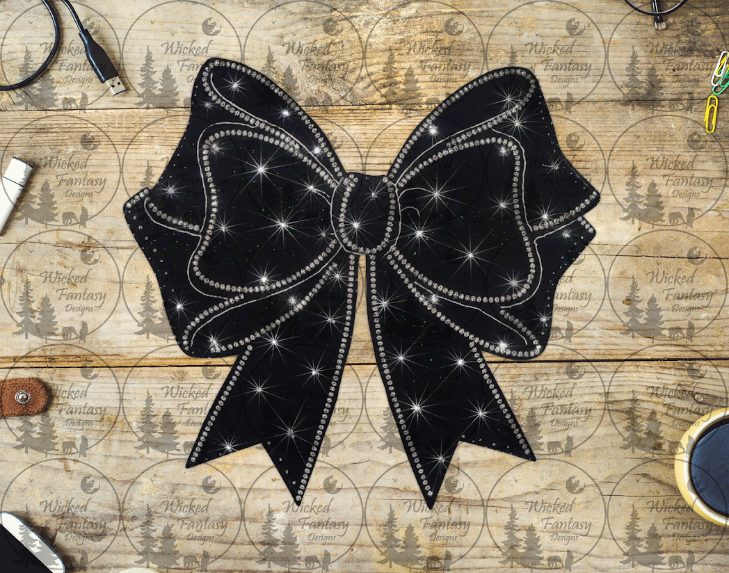 UVDTF Black Bow with Stars