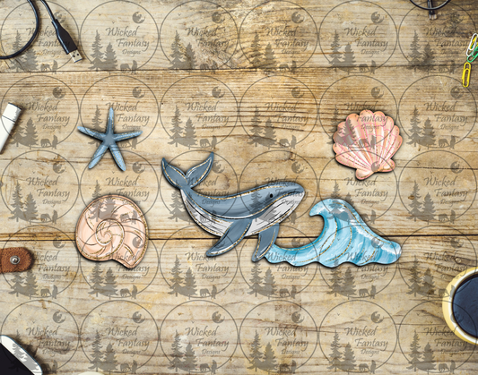 UVDTF Whale and Seashells 16oz 40oz