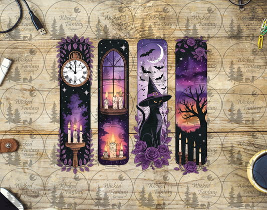 UVDTF Spooky Sunset and Black Witchy Cat Panels