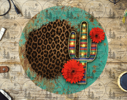 UVDTF Leopard and Serape Cactus