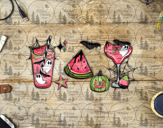 UVDTF Watermelon Ghosts and Margaritas 16oz 40oz