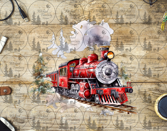 UVDTF Red Steam Engine Train