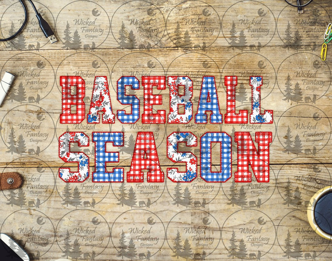 UVDTF Baseball Season Gingham Plaid